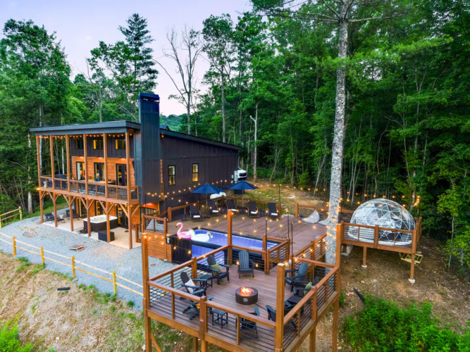 luxury cabins in georgia with private pool