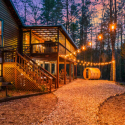 cabins on fightingtown creek with sauna