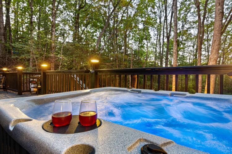 blue ridge ga a-frame cabin with private pickleball court and sauna