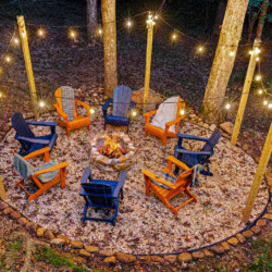 blue ridge ga a-frame cabin with private pickleball court and sauna