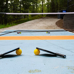 blue ridge ga a-frame cabin with private pickleball court and sauna