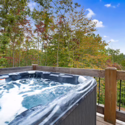 luxury blue ridge georgia cabin with hot tub and gym