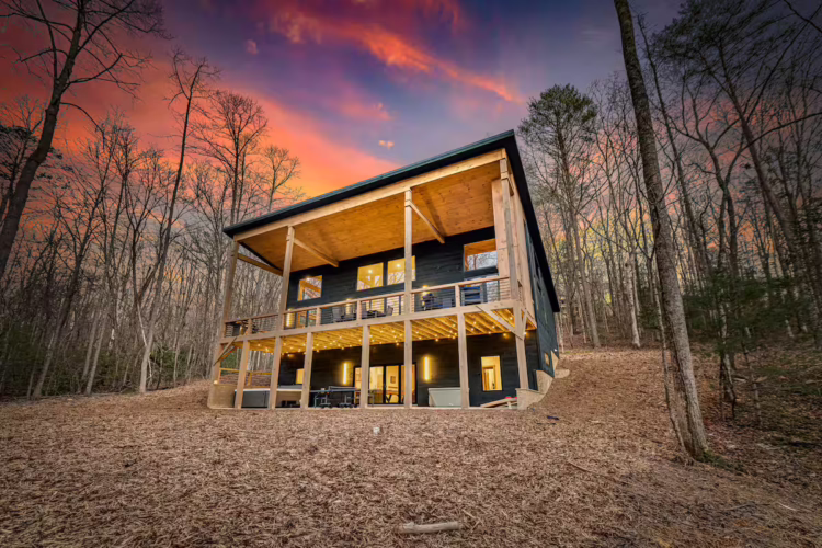 pet friendly blue ridge georgia cabin with sauna and hot tub