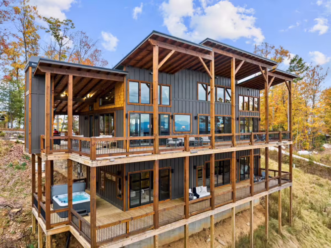 north georgia cabin with sauna hot tub and swimming pool