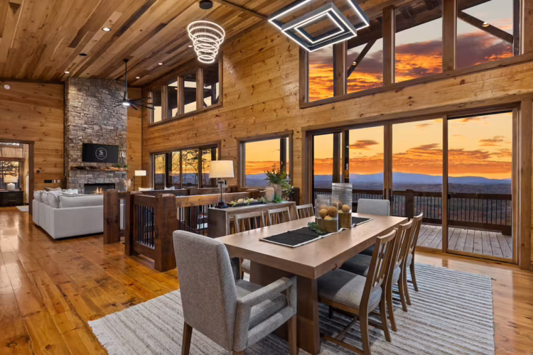 north georgia cabin with sauna hot tub and swimming pool