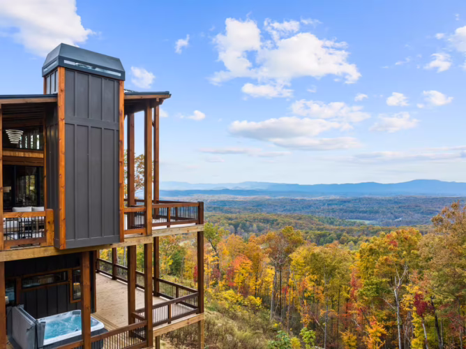 north georgia cabin with sauna hot tub and swimming pool