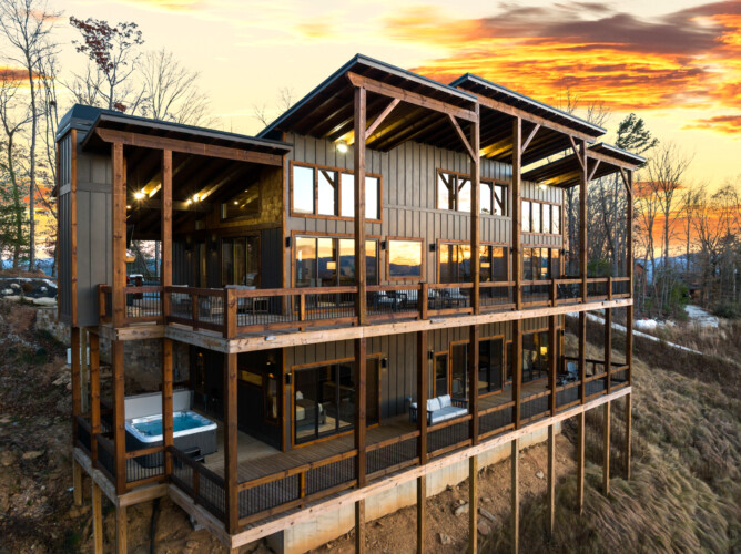 north georgia cabin with sauna hot tub and swimming pool