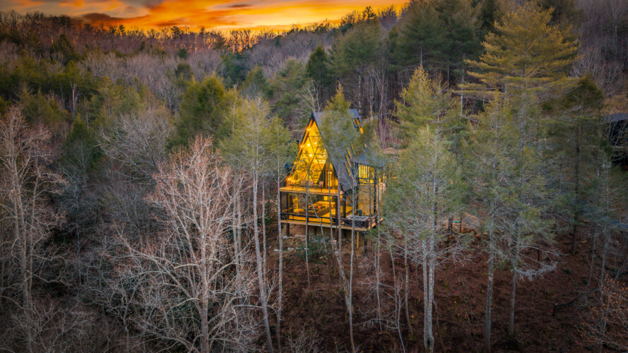 creekside a-frame cabin rental