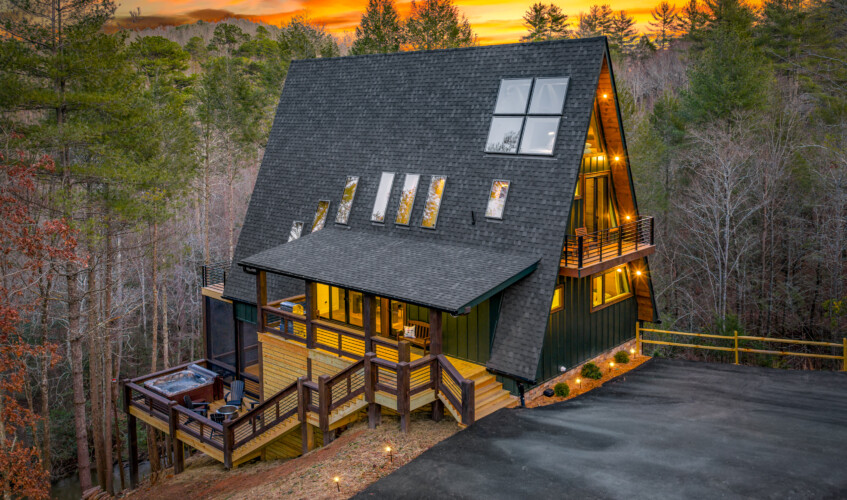 creekside a-frame cabin rental