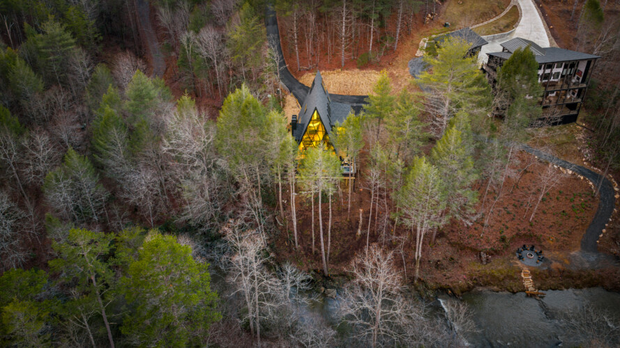 creekside a-frame cabin rental