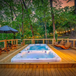 blue ridge georgia cabin with swim spa and sauna