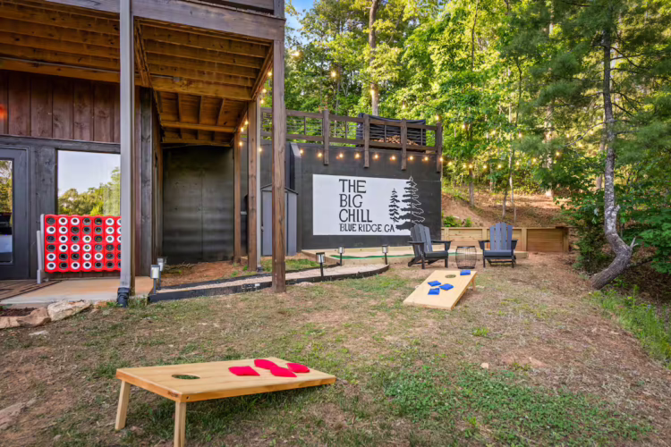 blue ridge georgia cabin with swim spa and sauna