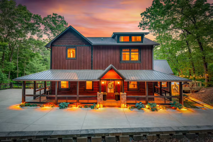 blue ridge georgia cabin with swim spa and sauna
