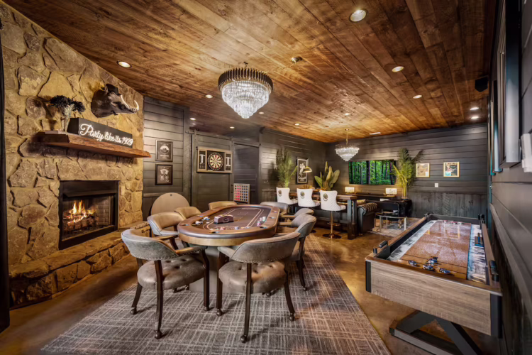 blue ridge georgia cabin with swim spa and sauna