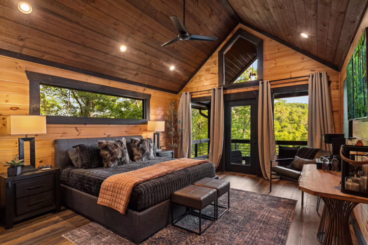 blue ridge georgia cabin with swim spa and sauna