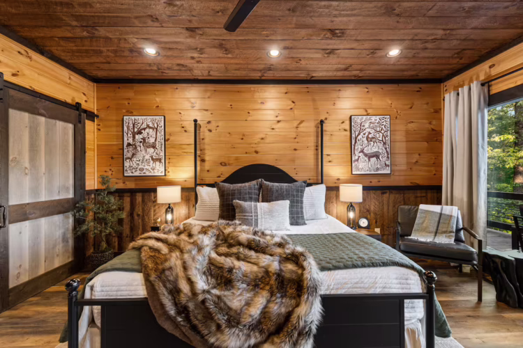 blue ridge georgia cabin with swim spa and sauna
