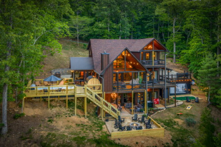 blue ridge georgia cabin with swim spa and sauna