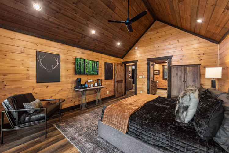 blue ridge georgia cabin with swim spa and sauna
