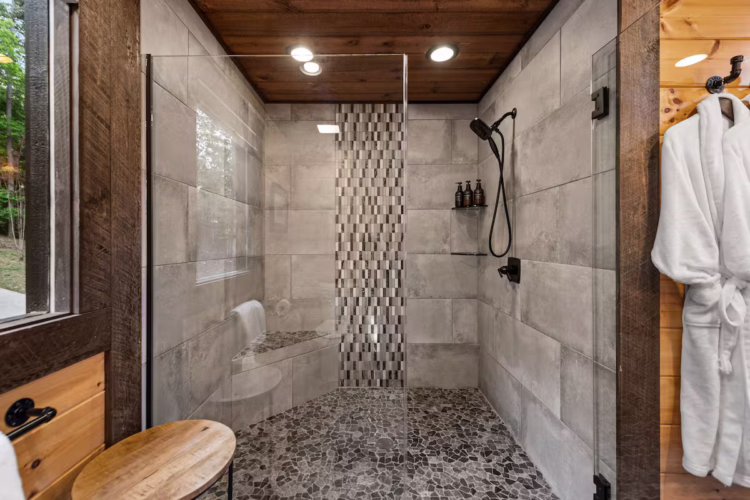blue ridge georgia cabin with swim spa and sauna