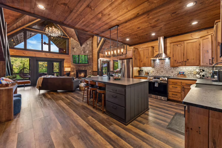 blue ridge georgia cabin with swim spa and sauna