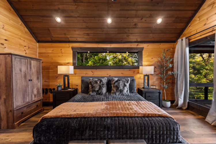 blue ridge georgia cabin with swim spa and sauna