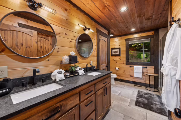 blue ridge georgia cabin with swim spa and sauna