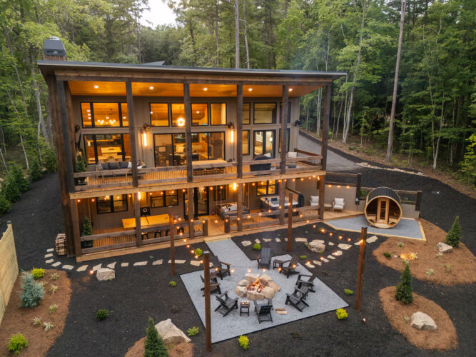 home with sauna cabin rentals in georgia