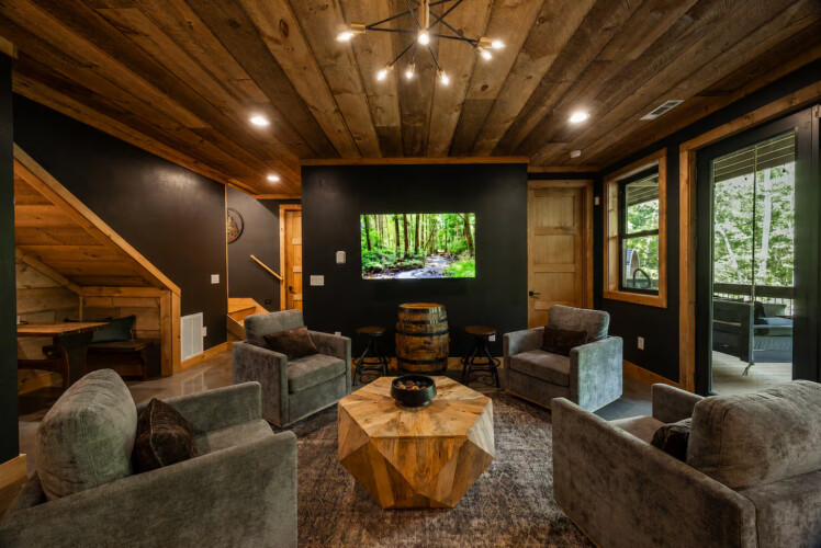 home with sauna cabin rentals in georgia