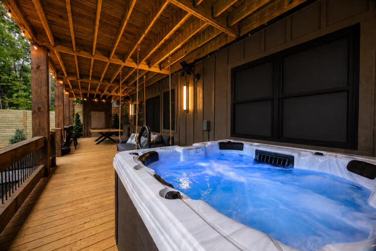 home with sauna cabin rentals in georgia