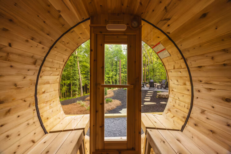home with sauna cabin rentals in georgia