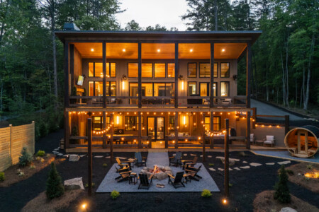 home with sauna cabin rentals in georgia