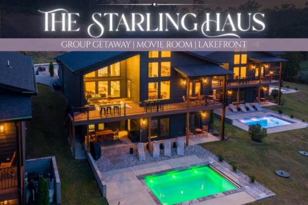The Starling Haus lakefront vacation rental with private heated pool on Lake Hamilton in Hot Springs AR