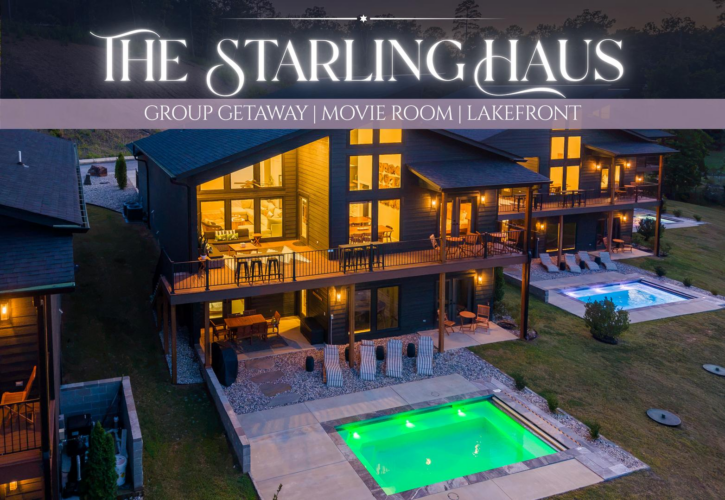 The Starling Haus lakefront vacation rental with private heated pool on Lake Hamilton in Hot Springs AR