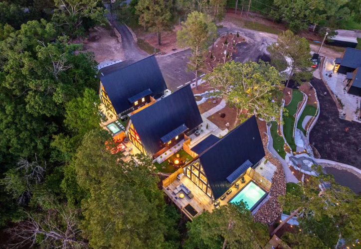 luxury a-frame cabin in arkansas