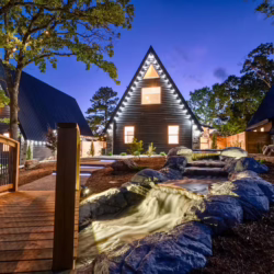 luxury a-frame cabin in arkansas