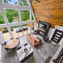 luxury a-frame cabin in arkansas