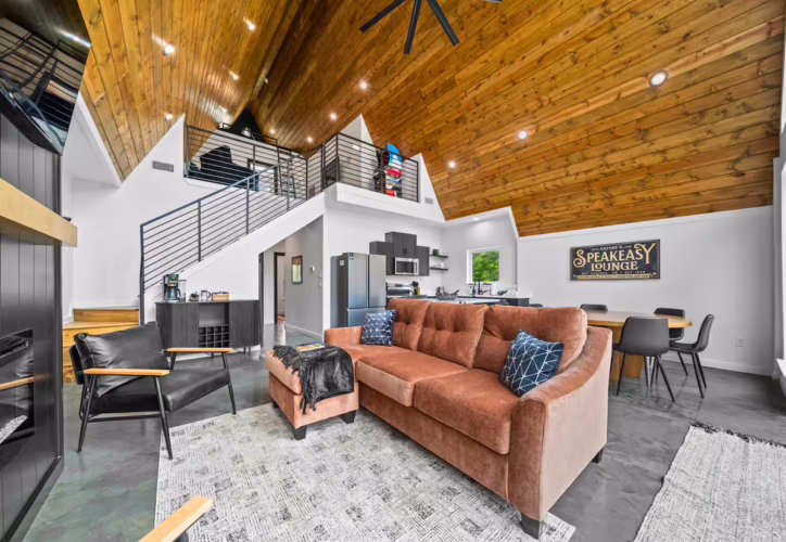luxury a-frame cabin in arkansas