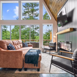 luxury a-frame cabin in arkansas
