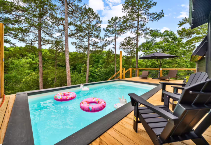 luxury a-frame cabin in arkansas