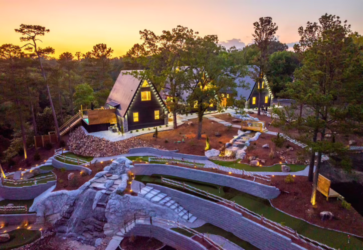 luxury a-frame cabin in arkansas