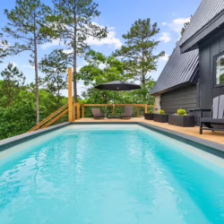 luxury a-frame cabin in arkansas