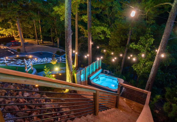 luxury a-frame cabin in arkansas