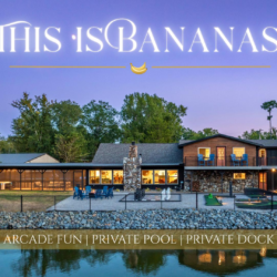 Book This Is Bananas, a 6-bedroom Lake Hamilton cabin rental with a private pool, game room, dock, and space for 20 guests in Hot Springs, AR