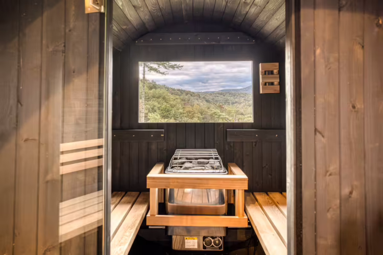cabin with sauna near me