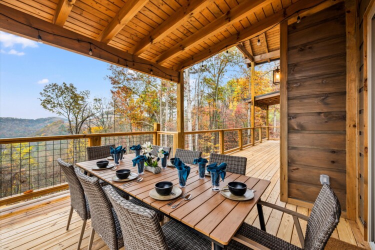 pigeon forge cabin with sauna hot tub mountain views