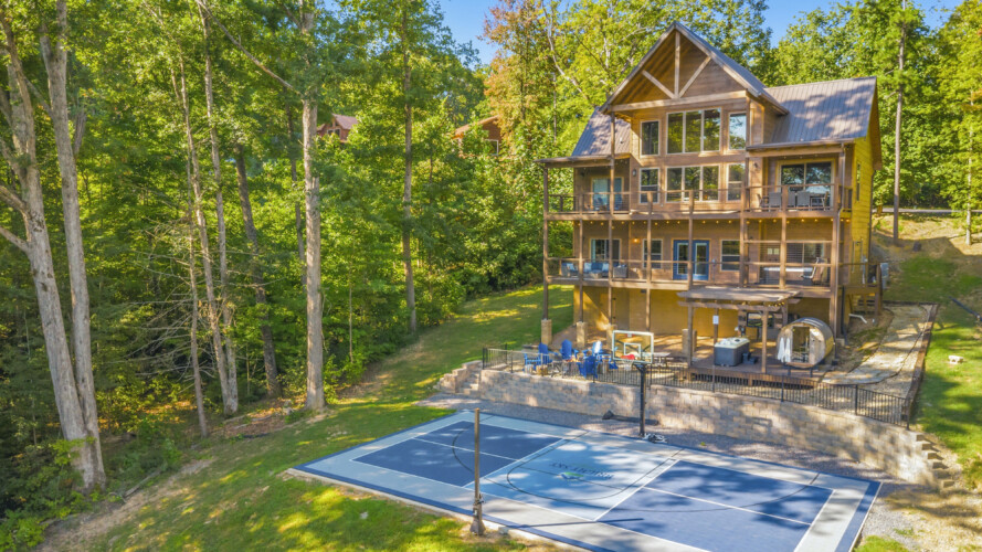 pigeon forge cabin with sauna hot tub mountain views