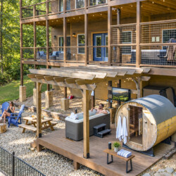 pigeon forge cabin with sauna hot tub mountain views