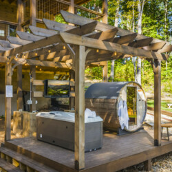 pigeon forge cabin with sauna hot tub mountain views