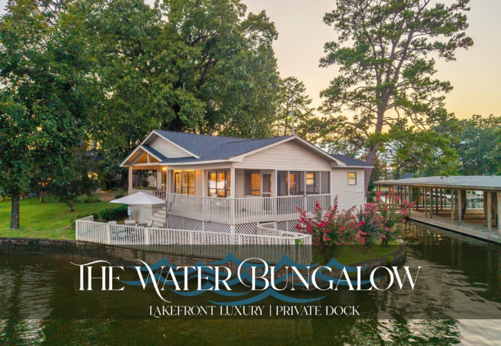 The Water Bungalow on Lake Hamilton! Waterfront rental featuring an expansive deck, covered boat slip, firepit, and close to Hot Springs.
